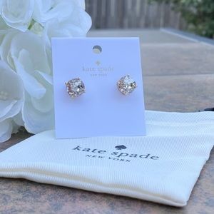 NWT KATE SPADE ♠️ CLEAR GUM DROP STUD EARRINGS